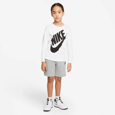 Shop Nike Boys  Tech Shorts In Dark Grey Heather/white