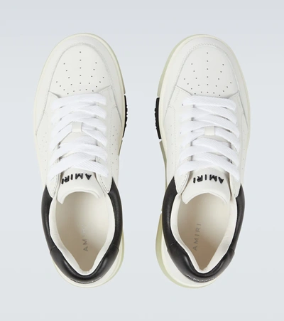 Shop Amiri Stadium Low-top Leather Sneakers In White