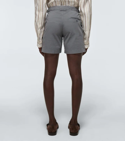 Shop Orlebar Brown Bulldog Ando Cotton-twill Shorts In Grey
