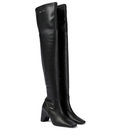 Shop Coperni Stretch Over-the-knee Boots In Black