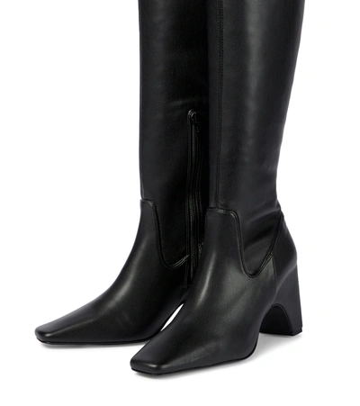 Shop Coperni Stretch Over-the-knee Boots In Black
