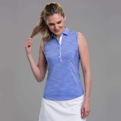 Shop Zero Restriction Tae Sleeveless Polo In Aerial
