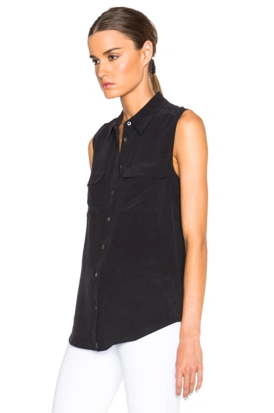 Shop Equipment Slim Signature Top In Black In True Black