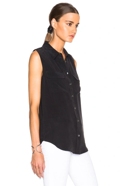 Shop Equipment Slim Signature Top In Black In True Black