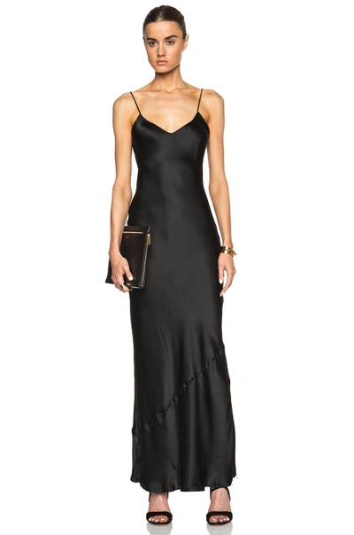 Shop Nili Lotan Maxi Cami Dress In Black