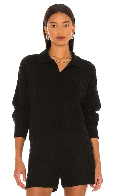 Shop Rag & Bone Maxine Ribbed Polo In Black