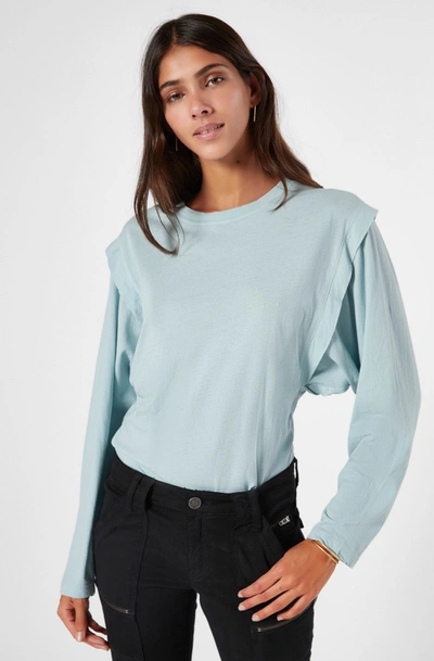 Shop Joie Lancer Cotton Long Sleeve Top In Gray Mist