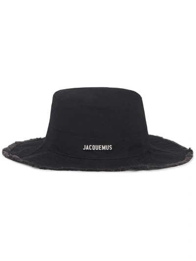 Shop Jacquemus Le Bob Artichaut Bucket Hat In Schwarz