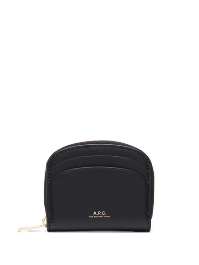 Shop Apc Demi-lune Mini Compact Wallet In Schwarz