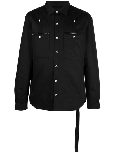 Shop Rick Owens Drkshdw Cotton Shirt Jacket In Black