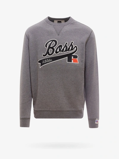 Shop Boss X Russell Athletic Sweatshirt In Grey