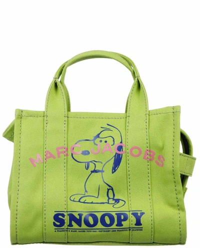 Marc by Marc Jacobs The Tote Bag Peanut Snoopy Green canvas bag