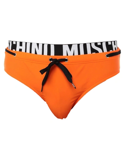 Shop Moschino Bikini Bottoms In Orange