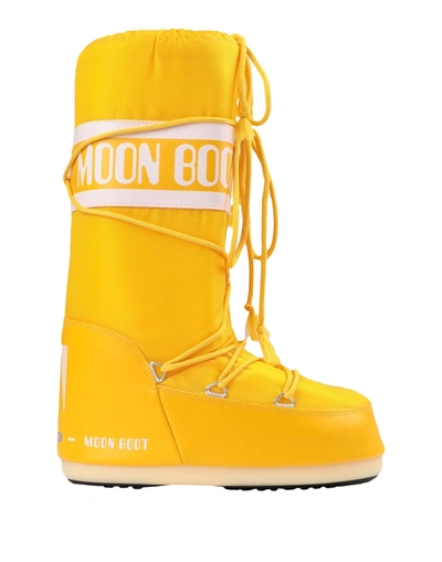 Shop Moon Boot Nylon Woman Boot Yellow Size 8-9.5 Textile Fibers