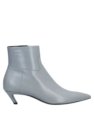 Shop Balenciaga Ankle Boots In Grey
