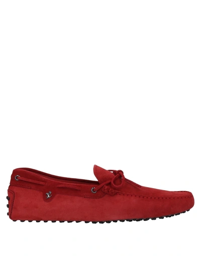 Shop Tod's For Ferrari Man Loafers Red Size 11 Soft Leather