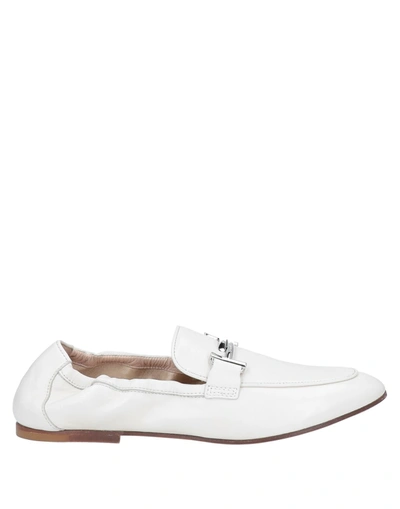 Shop Tod's Woman Loafers Ivory Size 4 Soft Leather In White