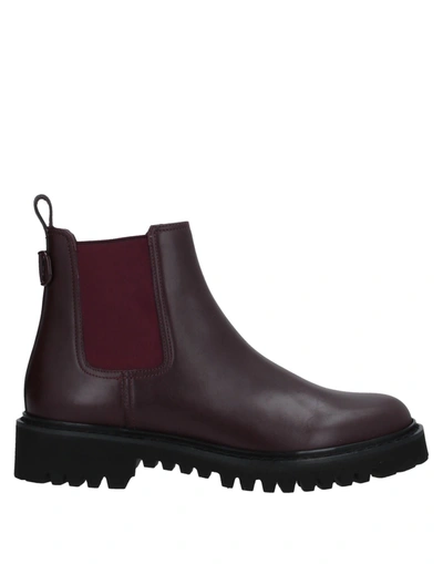 Shop Valentino Ankle Boots In Maroon
