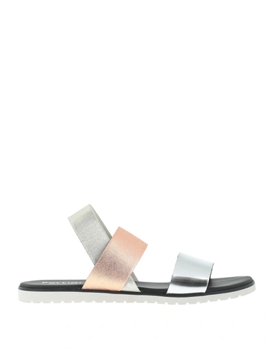 Shop Pollini Sandals In Silver