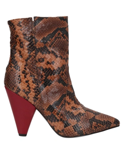 Shop Suoli Ankle Boots In Brown