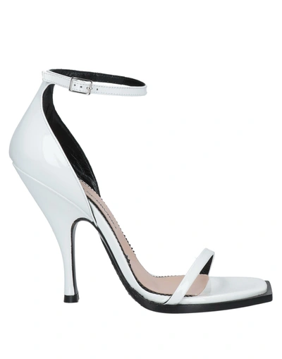 Shop Ermanno Scervino Sandals In White
