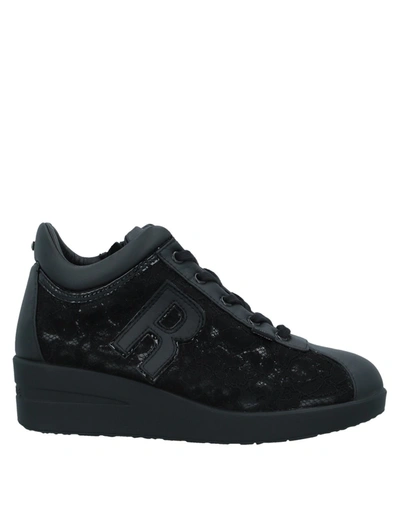 Shop Rucoline Woman Sneakers Black Size 5 Soft Leather, Textile Fibers