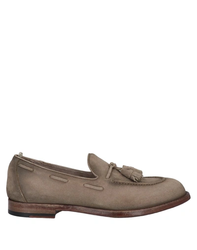 Shop Officine Creative Italia Man Loafers Khaki Size 8.5 Soft Leather In Beige