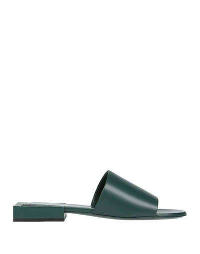 Shop Balenciaga Sandals In Dark Green