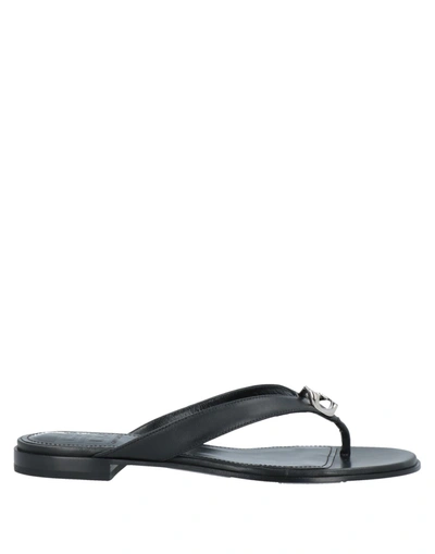 Givenchy Toe Strap Sandals In Black