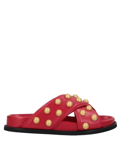 Shop Philosophy Di Lorenzo Serafini Woman Sandals Red Size 6 Soft Leather