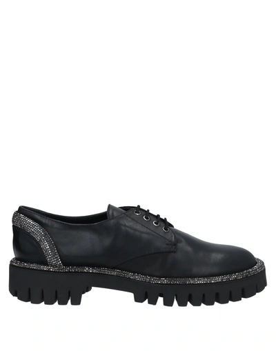 Shop Ninalilou Lace-up Shoes In Black