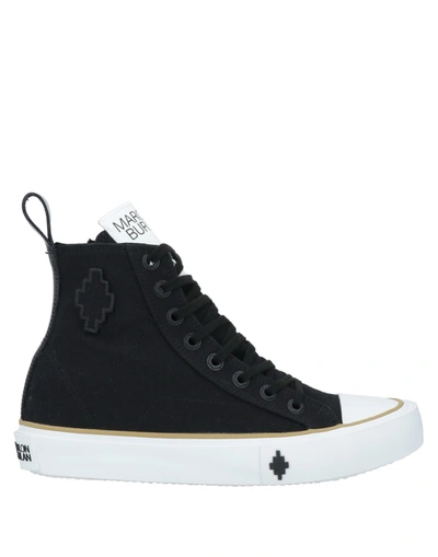 Shop Marcelo Burlon County Of Milan Marcelo Burlon Man Sneakers Black Size 7 Textile Fibers