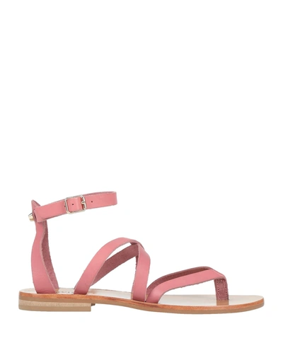 Shop Twinset Woman Thong Sandal Pastel Pink Size 7 Soft Leather