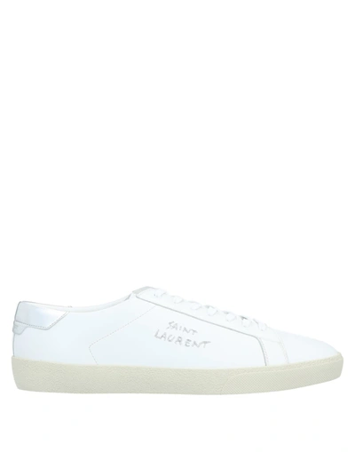 Shop Saint Laurent Man Sneakers White Size 10 Soft Leather