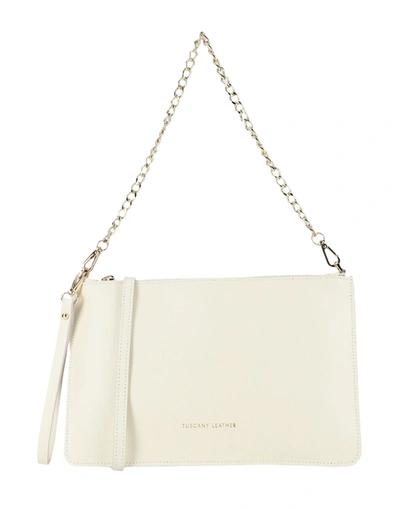 Shop Tuscany Leather Tl Bag Pochette Woman Handbag Ivory Size - Soft Leather In White