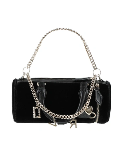 Shop Roger Vivier Woman Handbag Black Size - Soft Leather, Textile Fibers