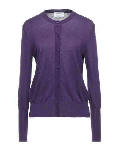Shop Snobby Sheep Woman Cardigan Purple Size 6 Silk, Cashmere