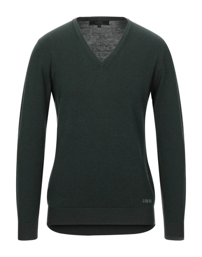 Shop Liu •jo Man Sweaters In Military Green