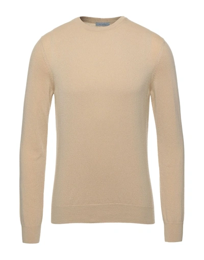 Shop Malo Man Sweater Beige Size 44 Cashmere