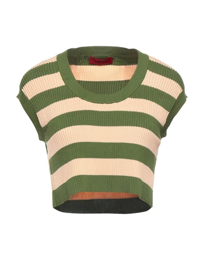 Shop The Gigi Woman Sweater Military Green Size L Cotton
