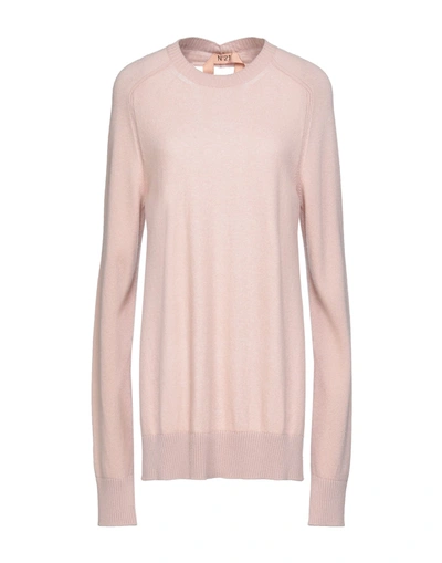 Shop Ndegree21 Woman Sweater Blush Size 4 Cashmere In Pink