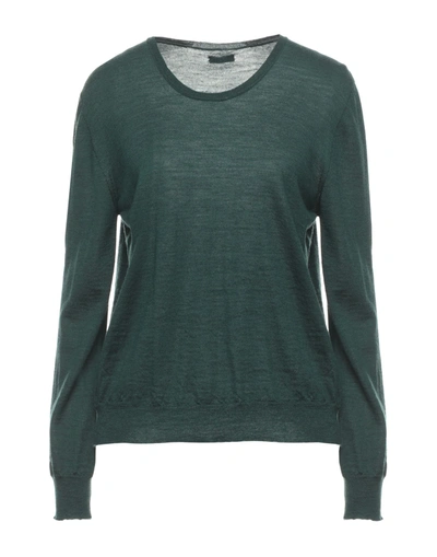 Shop Archivio B Woman Sweater Dark Green Size L Merino Wool