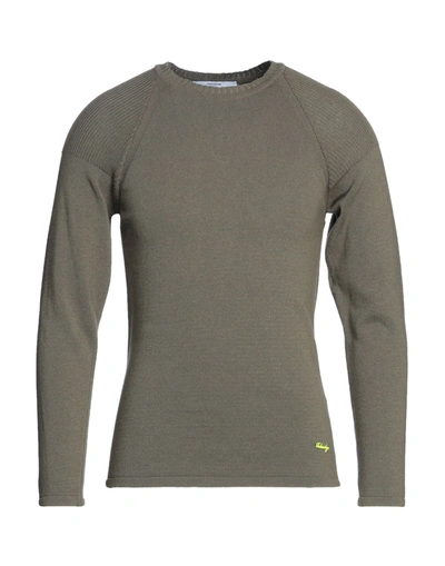 Shop Takeshy Kurosawa Man Sweater Military Green Size 3xl Cotton, Acrylic