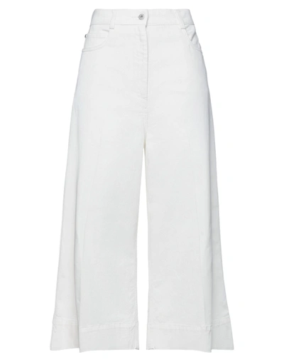 Shop Cedric Charlier Woman Pants Ivory Size 4 Cotton In White