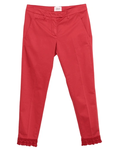 Shop Dondup Woman Pants Red Size 29 Cotton, Elastane