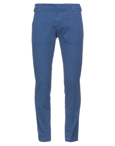 Shop Entre Amis Man Pants Blue Size 32 Cotton, Elastane