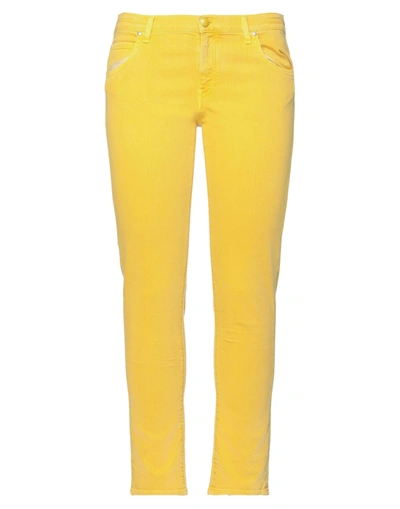Shop Jacob Cohёn Woman Jeans Yellow Size 32 Cotton, Elastane