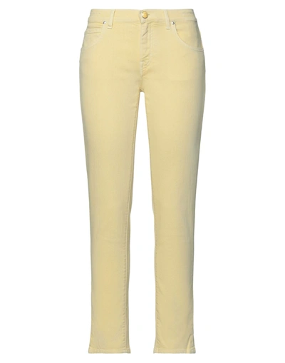 Shop Jacob Cohёn Woman Jeans Light Yellow Size 27 Cotton, Elastane