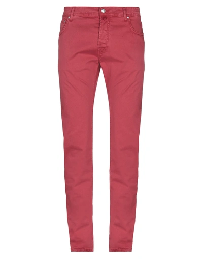 Shop Jacob Cohёn Pants In Red