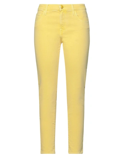Shop Jacob Cohёn Woman Jeans Yellow Size 29 Cotton, Elastane